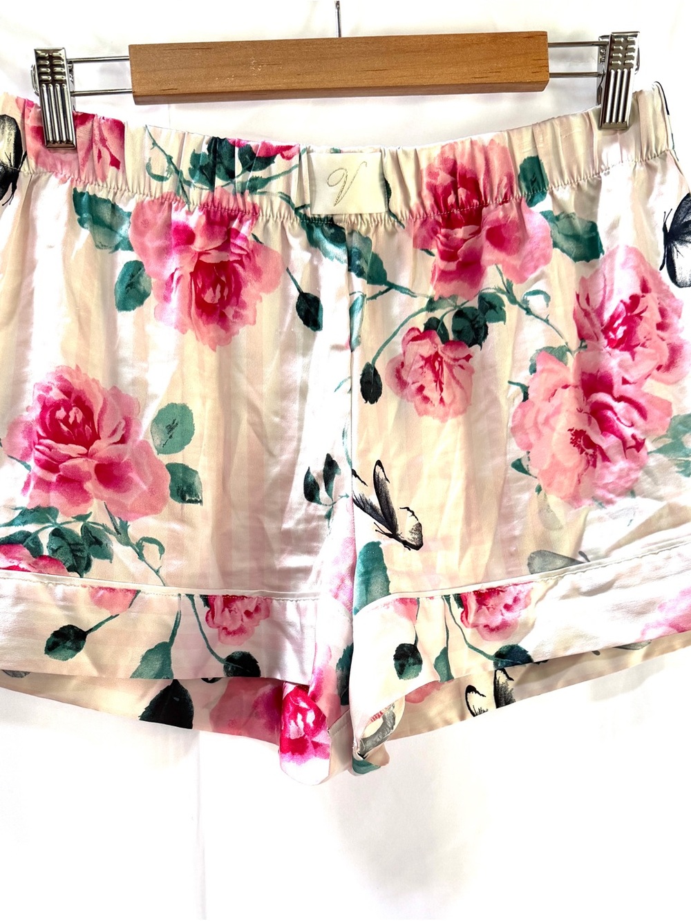 Victoria's Secret Pink Floral Satin Sleep Shorts, Size M